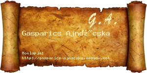 Gasparics Ajnácska névjegykártya